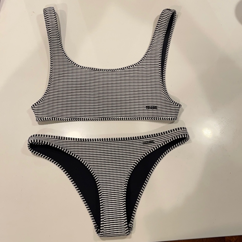 Triangl striped bikini